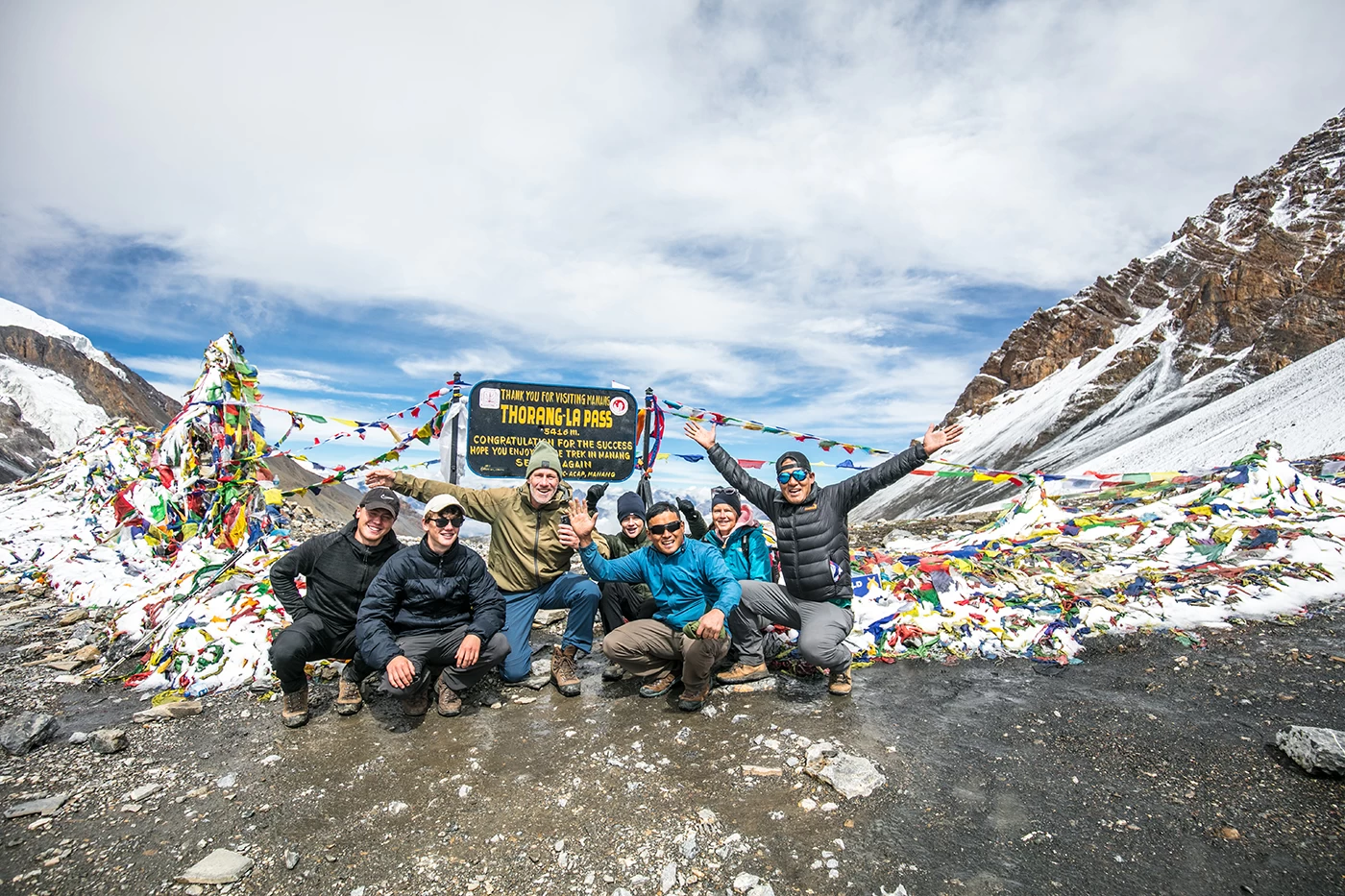  Thorong La Pass 5,416m. Annapurna Circuit Trek. 