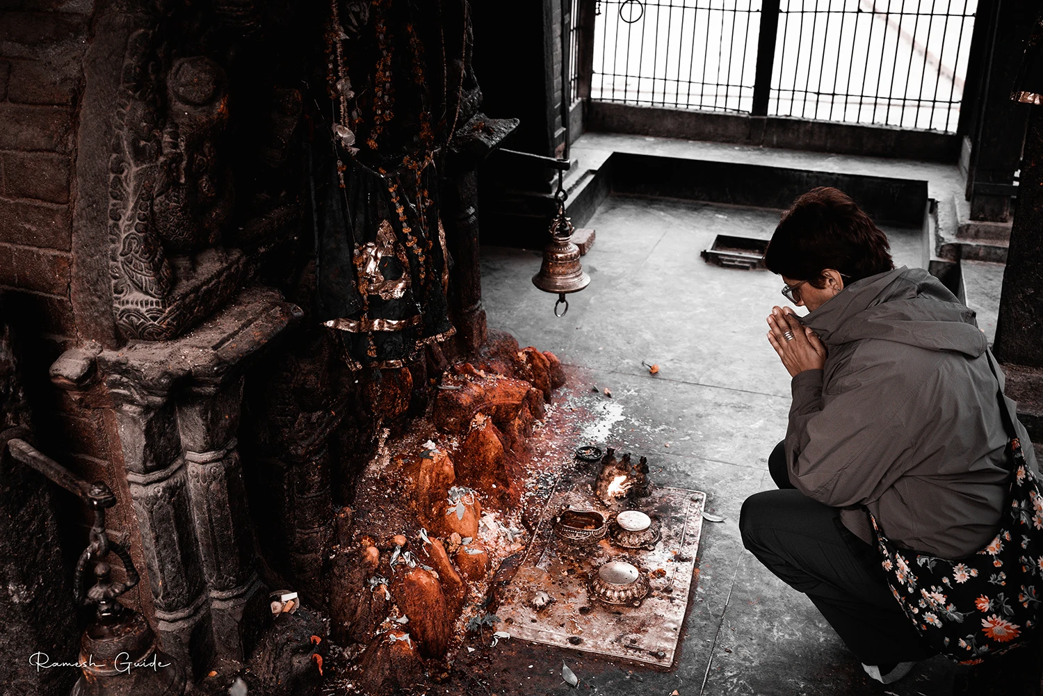  At Devi deities Temple Bhaktapur. 